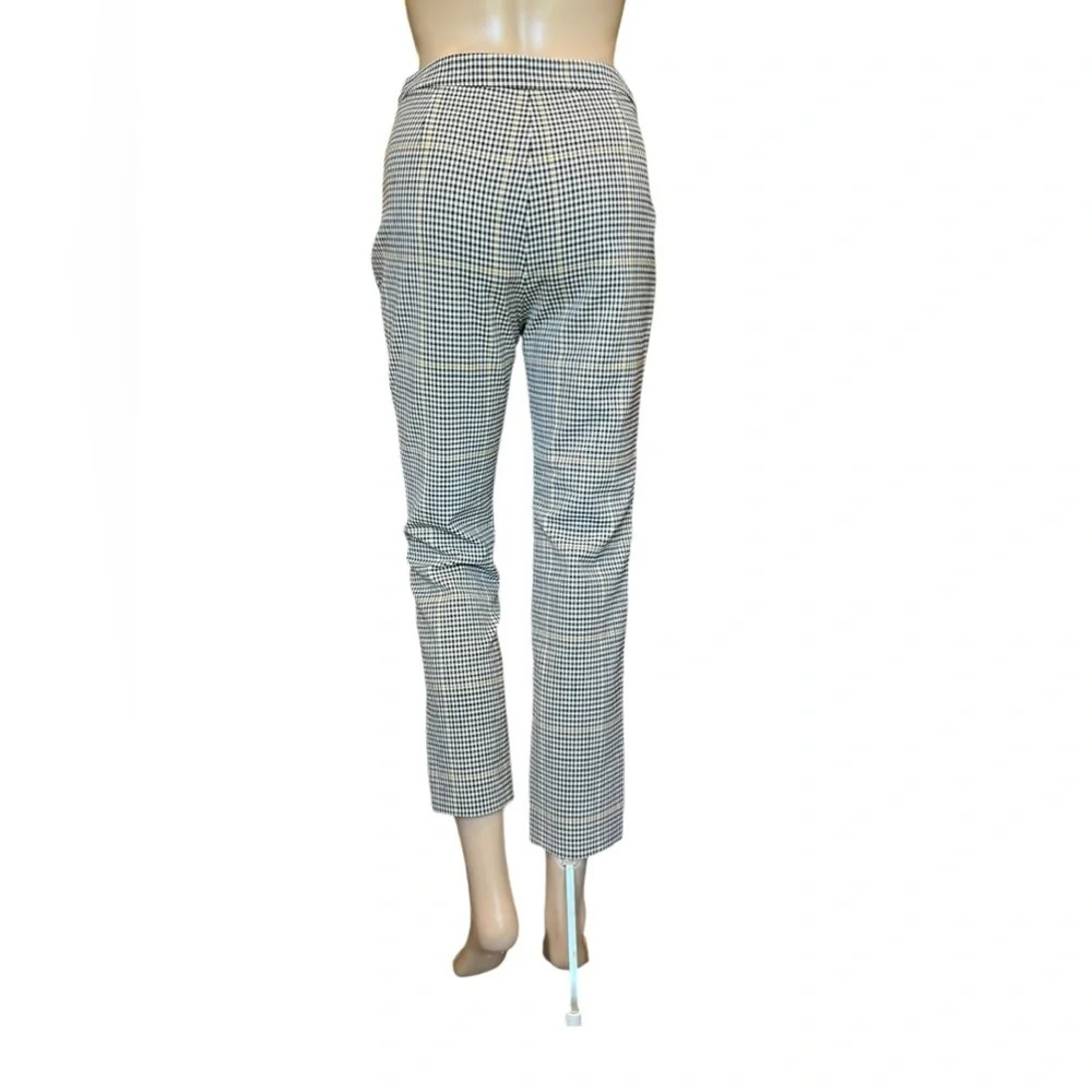 Theory Womens Ivory Multi Dale Portland Plaid Ankle Cropped Straight Pants - Picture 4 of 15